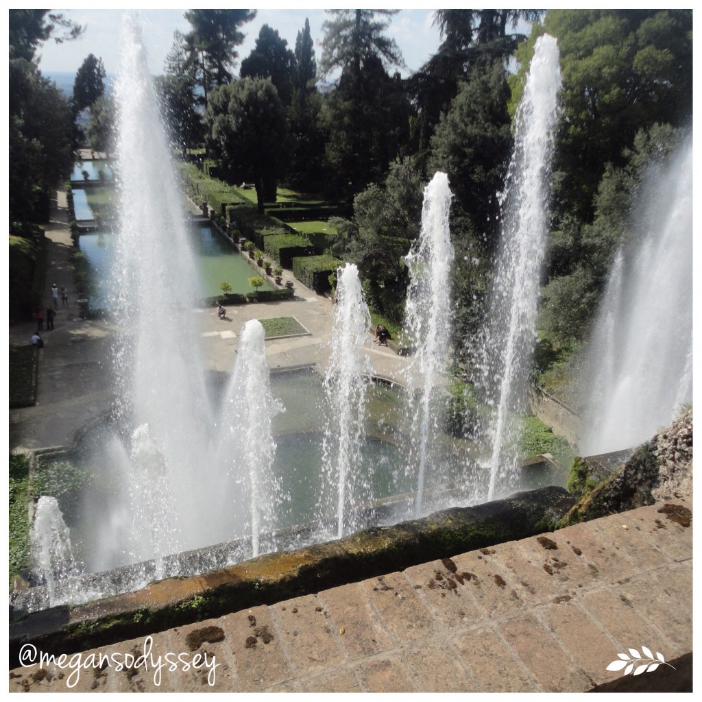View of the fountains, Villa d'Este, Tivoli, Italy