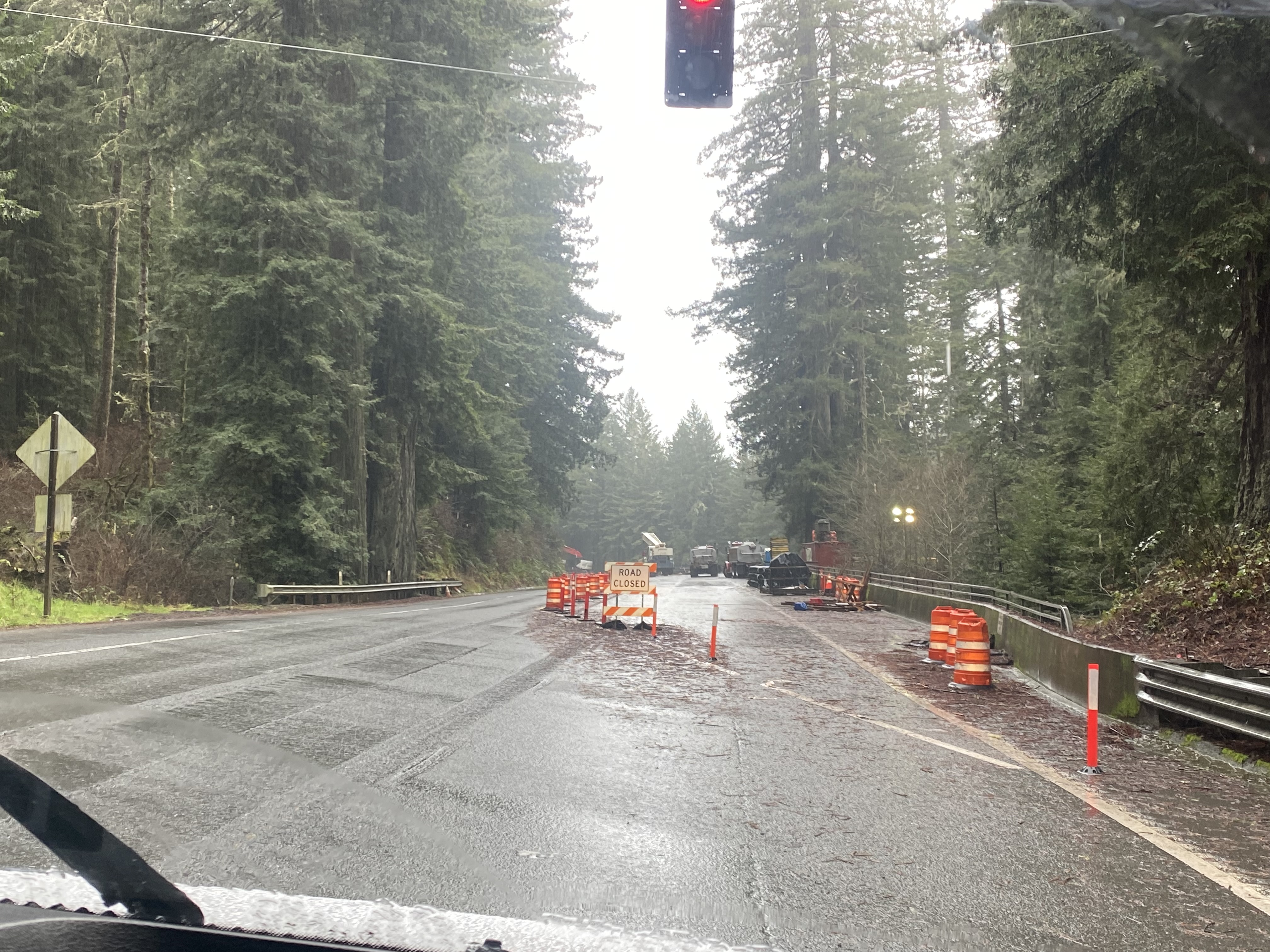 Road closures on our journey