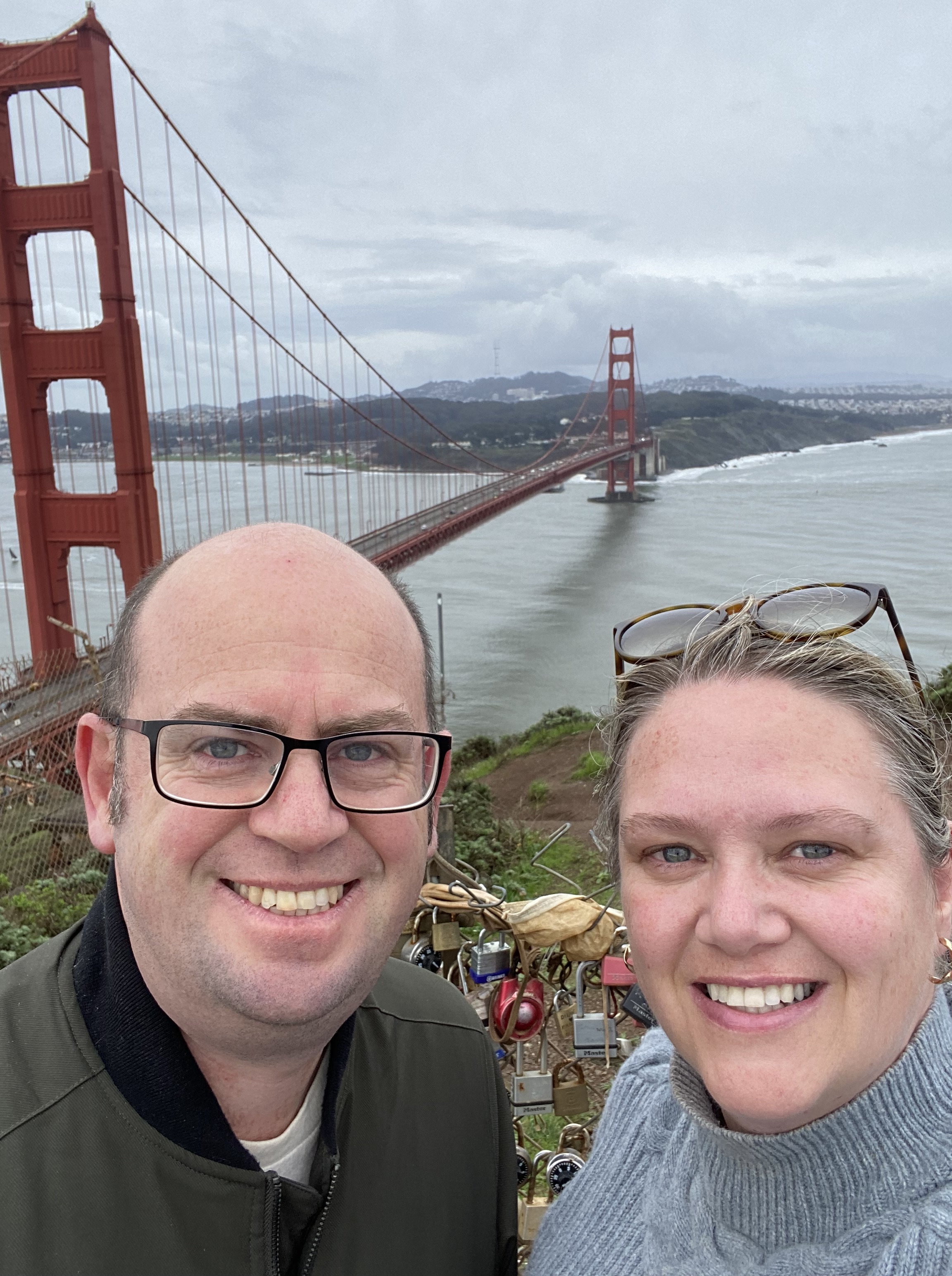 Darryl and Megan at Golden Gate Bridge